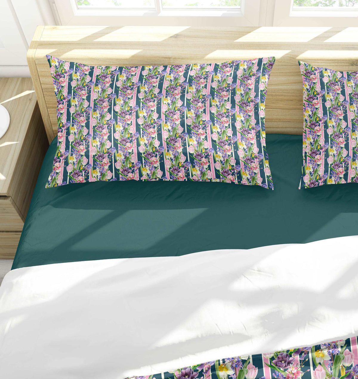 Bed Pillow Sleeves, Primavera (Silk/Cotton)