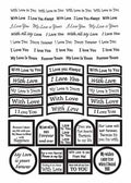 Craft UK Caption - with love silver foil