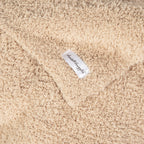 Buffed Beige Solid Double Layered Print Extended Throw