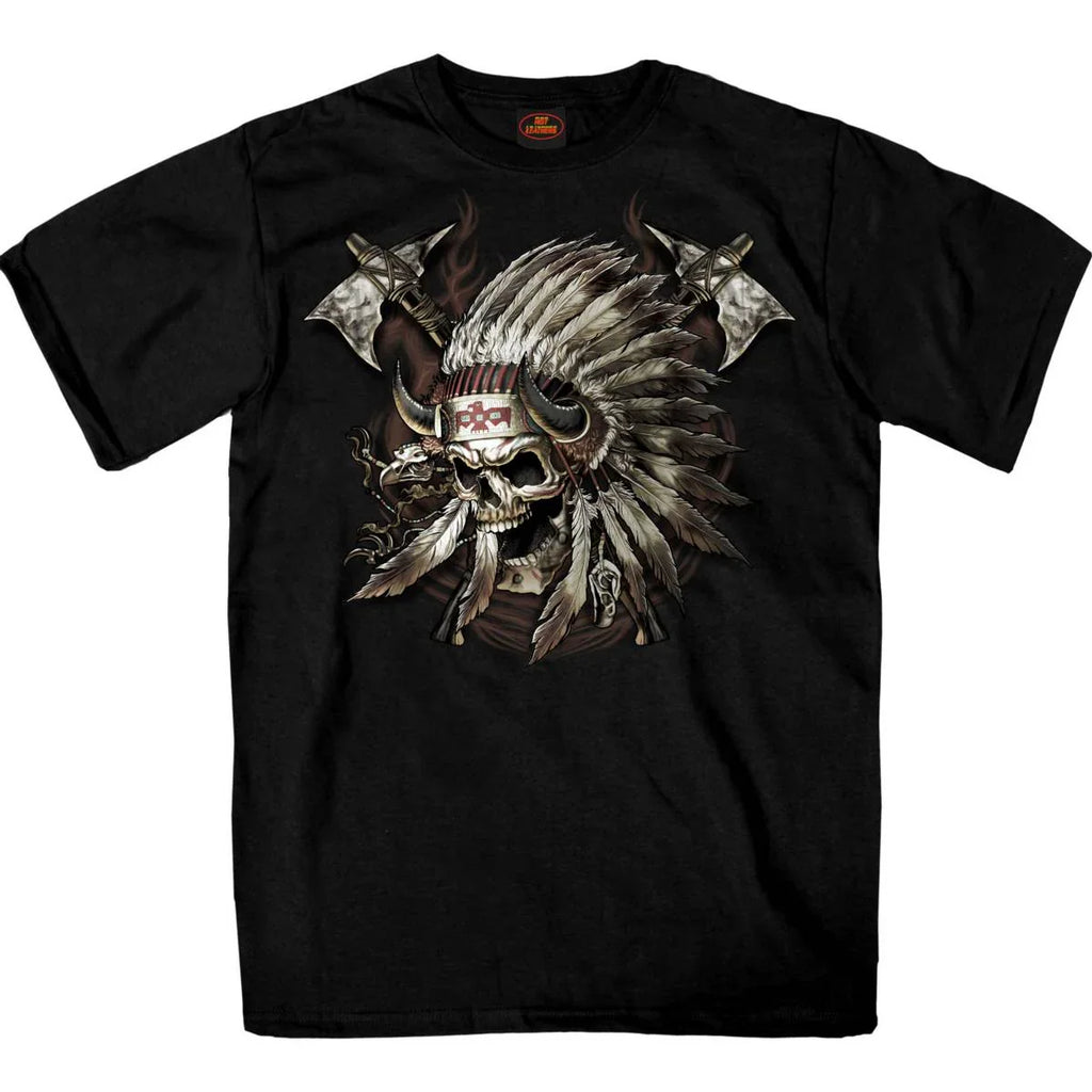Men's Indian Chief Skull T-Shirt