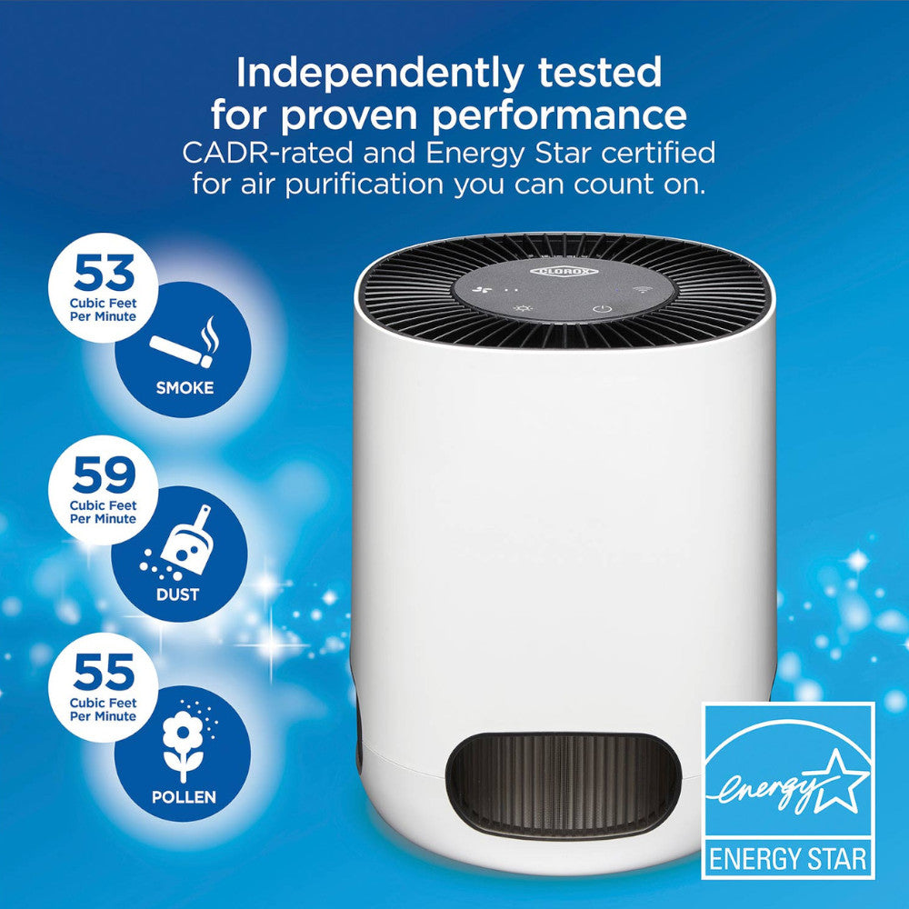 CLOROX 11021 Alexa Smart Tabletop True HEPA Air Purifier