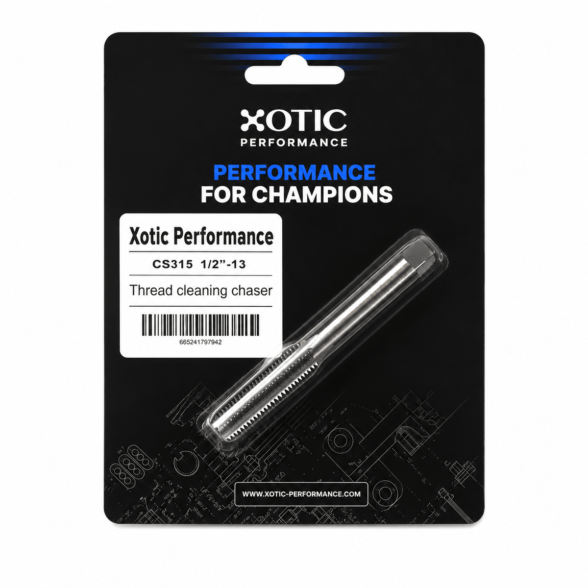 1/2˝-13 x 4.96" Cleaning & Restoration Thread Chaser Tool