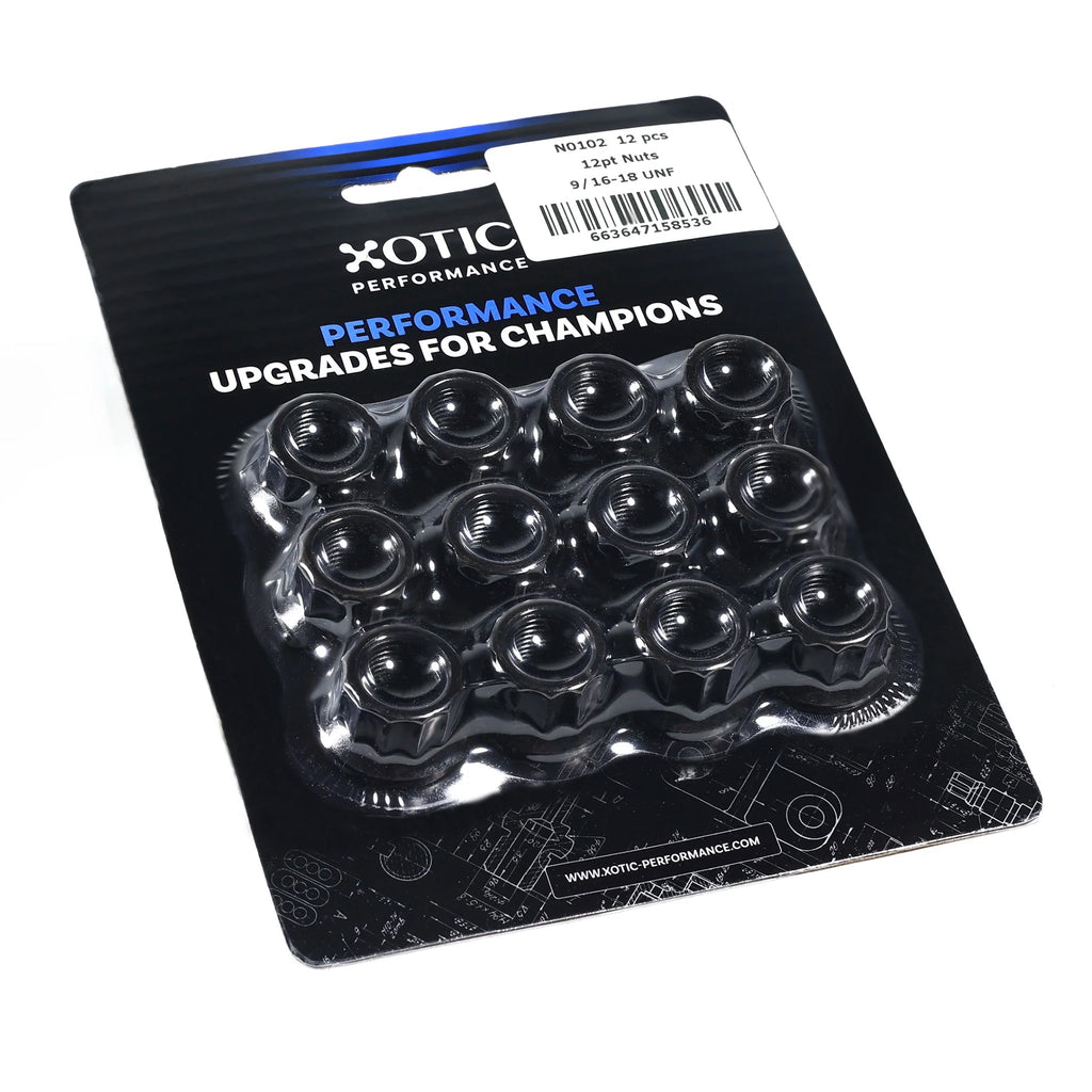 12-Point Nuts 9/16"-18, Socket Size 11/16"