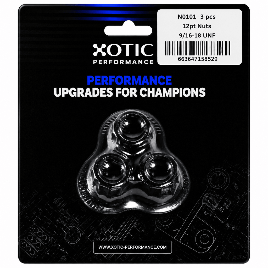 12-Point Nuts 9/16"-18, Socket Size 11/16"
