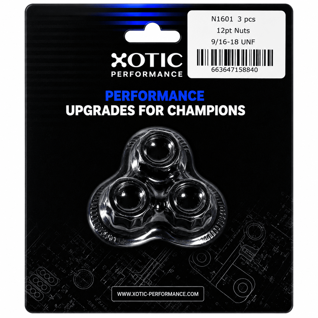 12-Point Nuts 9/16-18", Socket Size 11/16 in. x 3 pcs