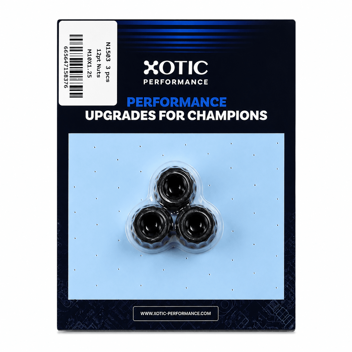 12-Point Nuts M10 x 1.25 Socket Size 16mm x 3 Pcs