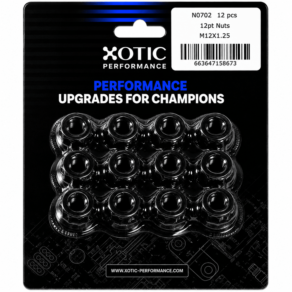 12-Point Nuts M12 x 1.25 Thread, Socket Size 16mm x 12 pcs