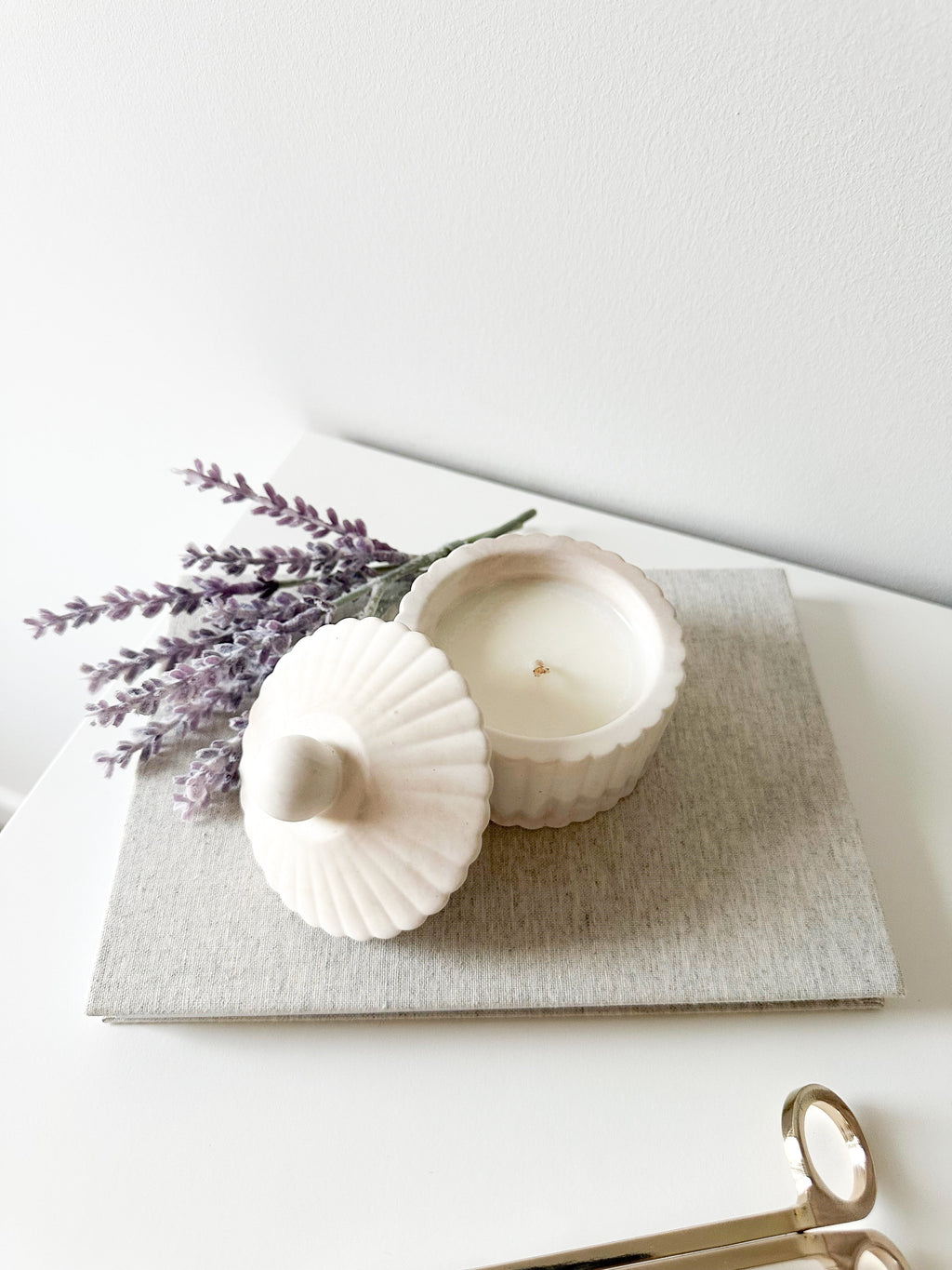 Fluted Small Candle
