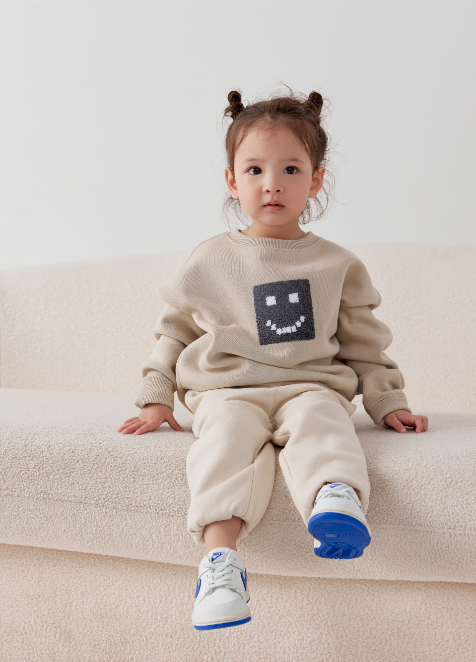 Kids "Pixel" Taupe Sweatshirt