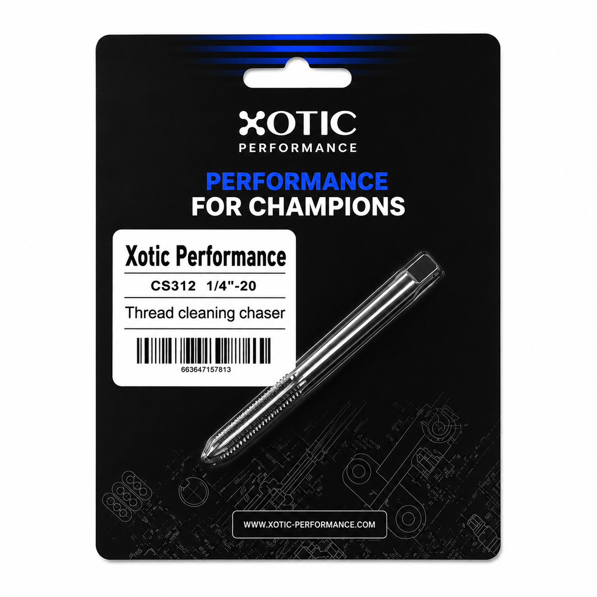 1/4˝-20  x 3.14" Cleaning & Restoration Thread Chaser Tool
