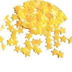 Yellow 5 pointed Star Glitter