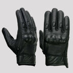 Open Road Men's Perforated Armored Leather Motorcycle Gloves