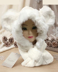 Soft Plush Hat w/ scarf (Panda)