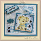 Nellie's Choice Clear Stamp Christmas Cuties Dog With Christmas-Bow