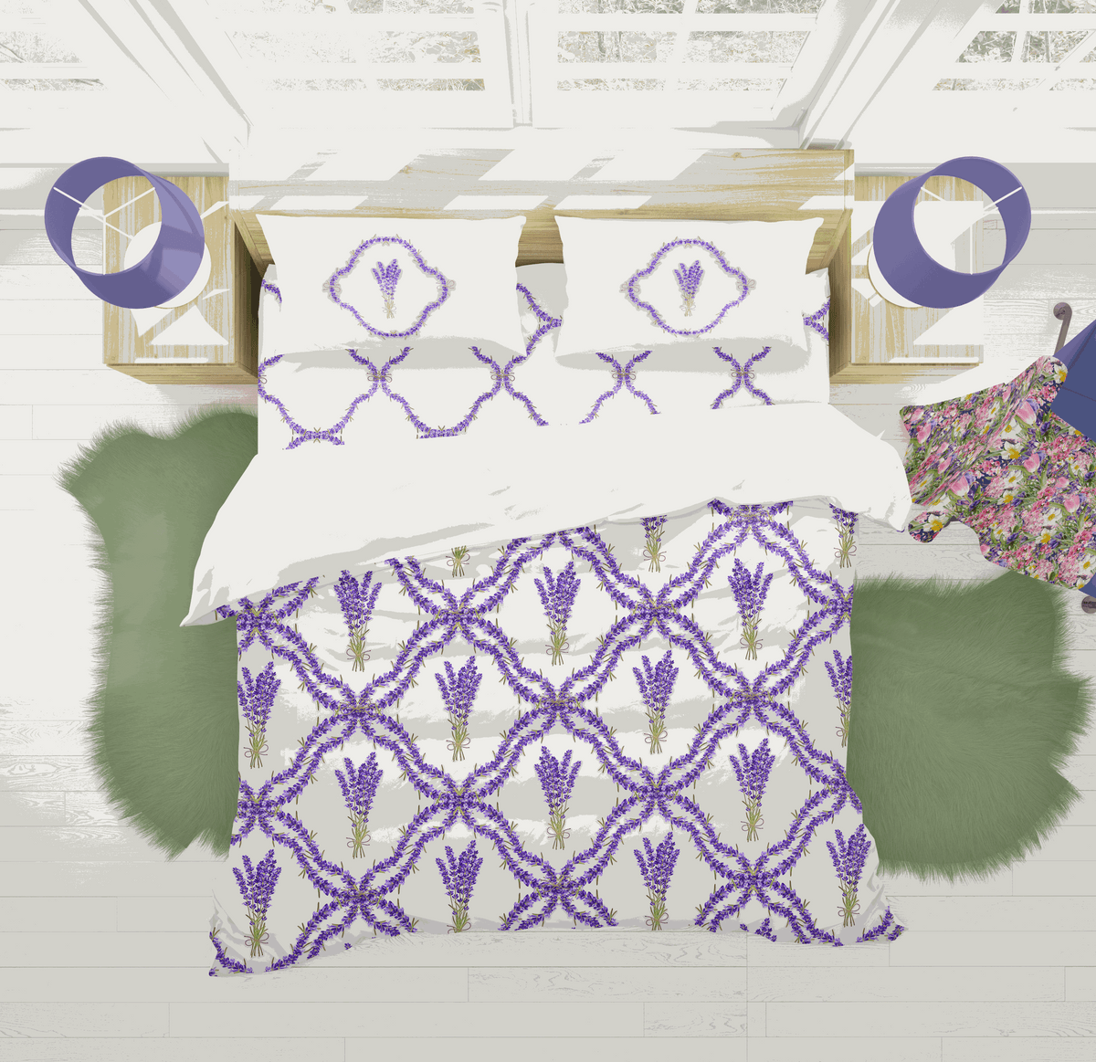 Duvet Cover, Lavender (Cotton Sateen)