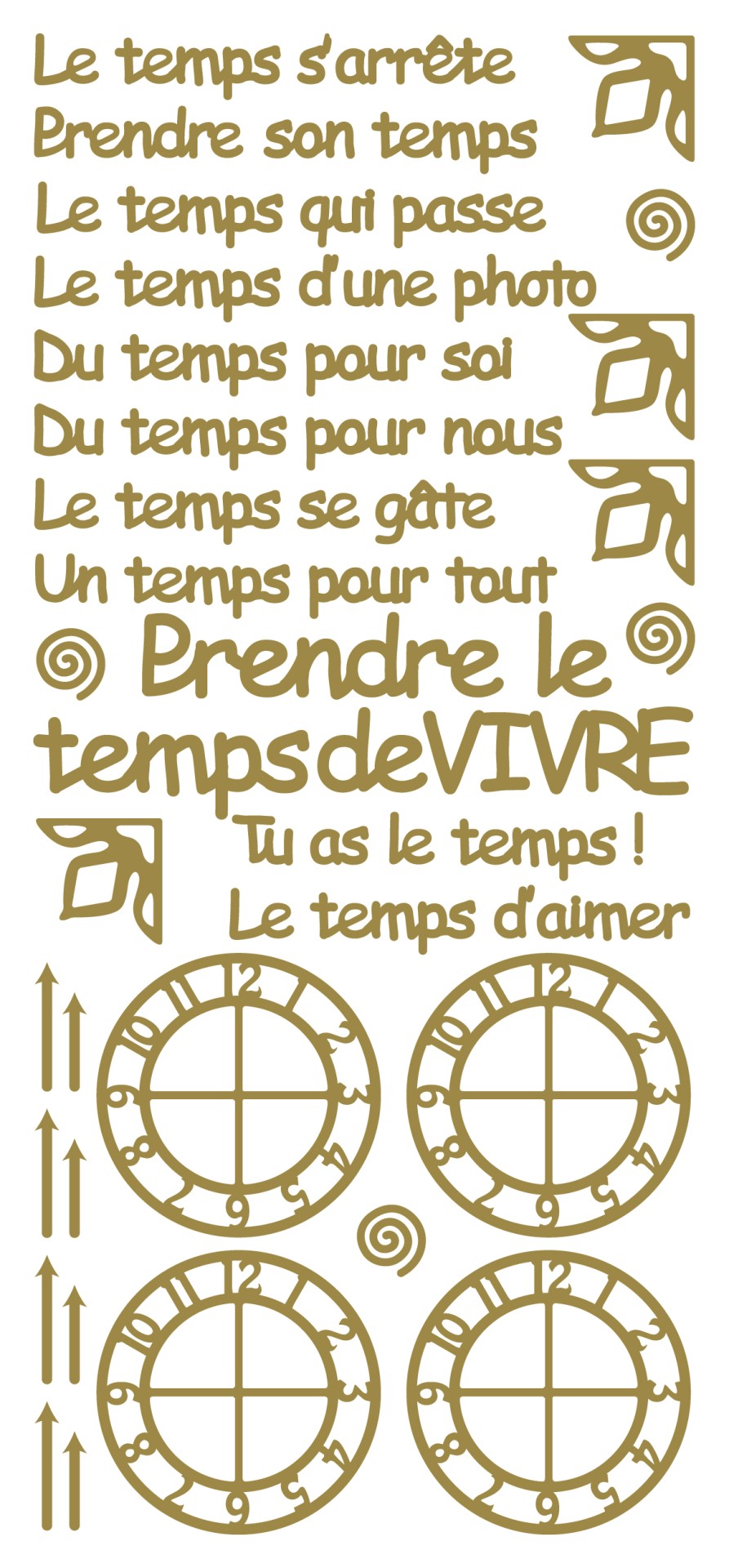 Peel Off Stickers - Le temps s'arrete