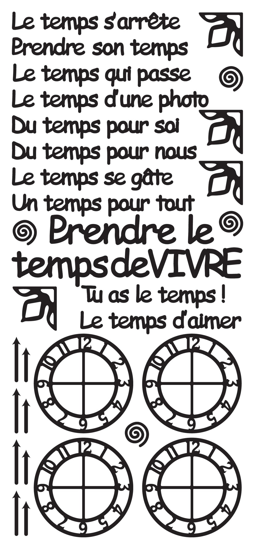 Peel Off Stickers - Le temps s'arrete