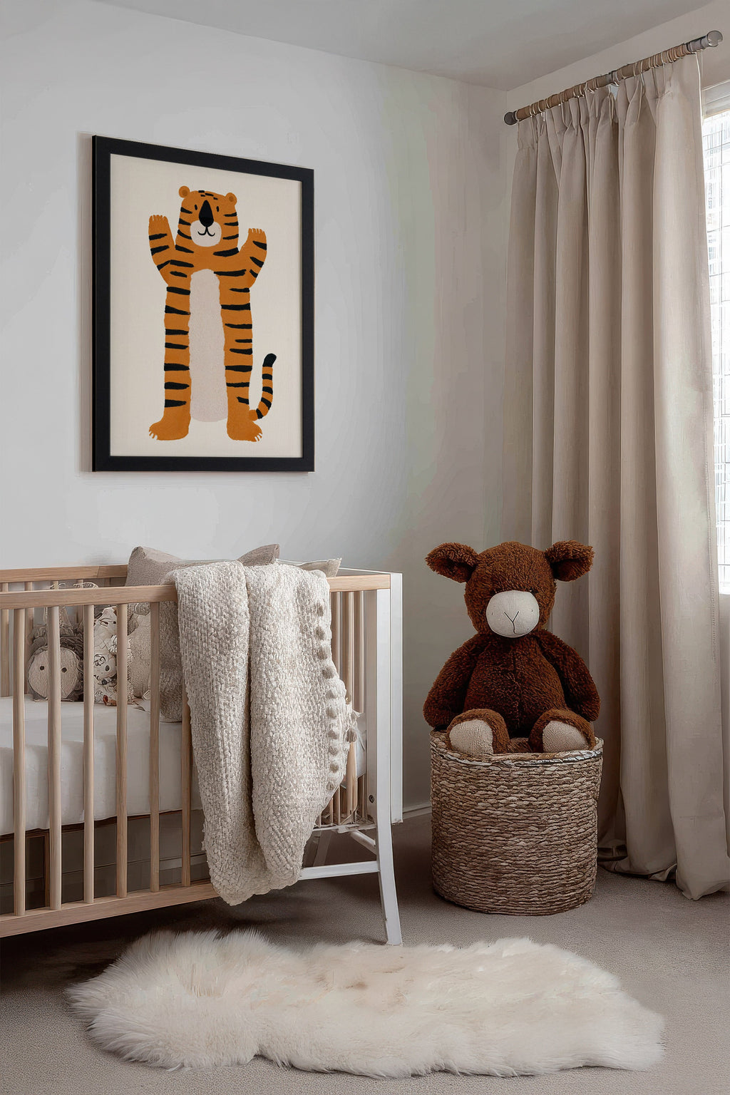 Tigre Câlin, Toile rigide encadrée