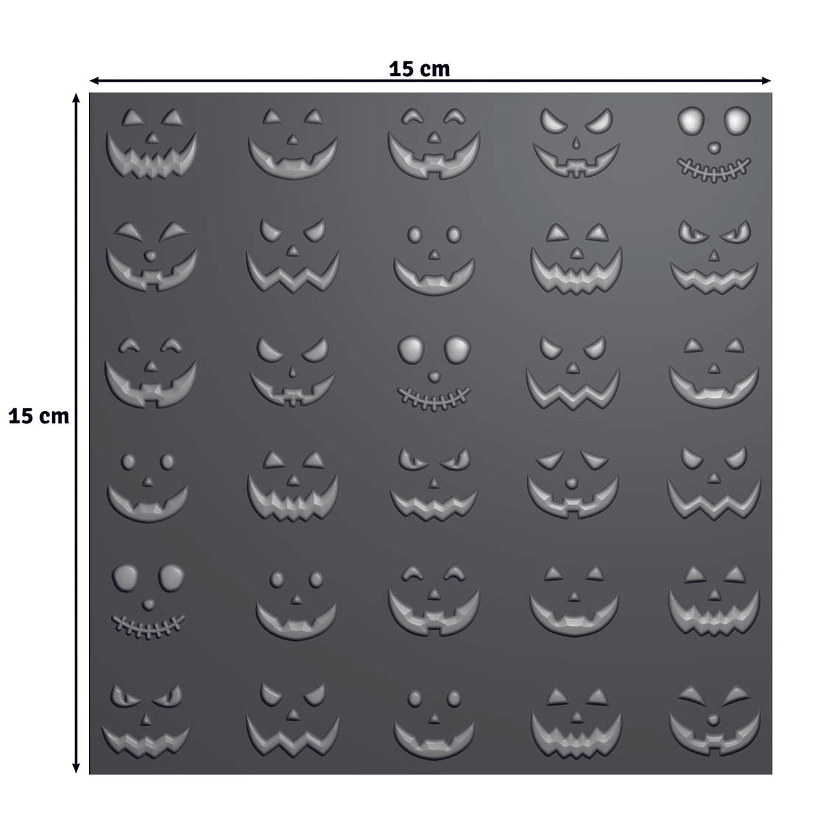 Vaessen Creative • Embossing Folder Pumkin Faces 5.9x5.9in 1pcs