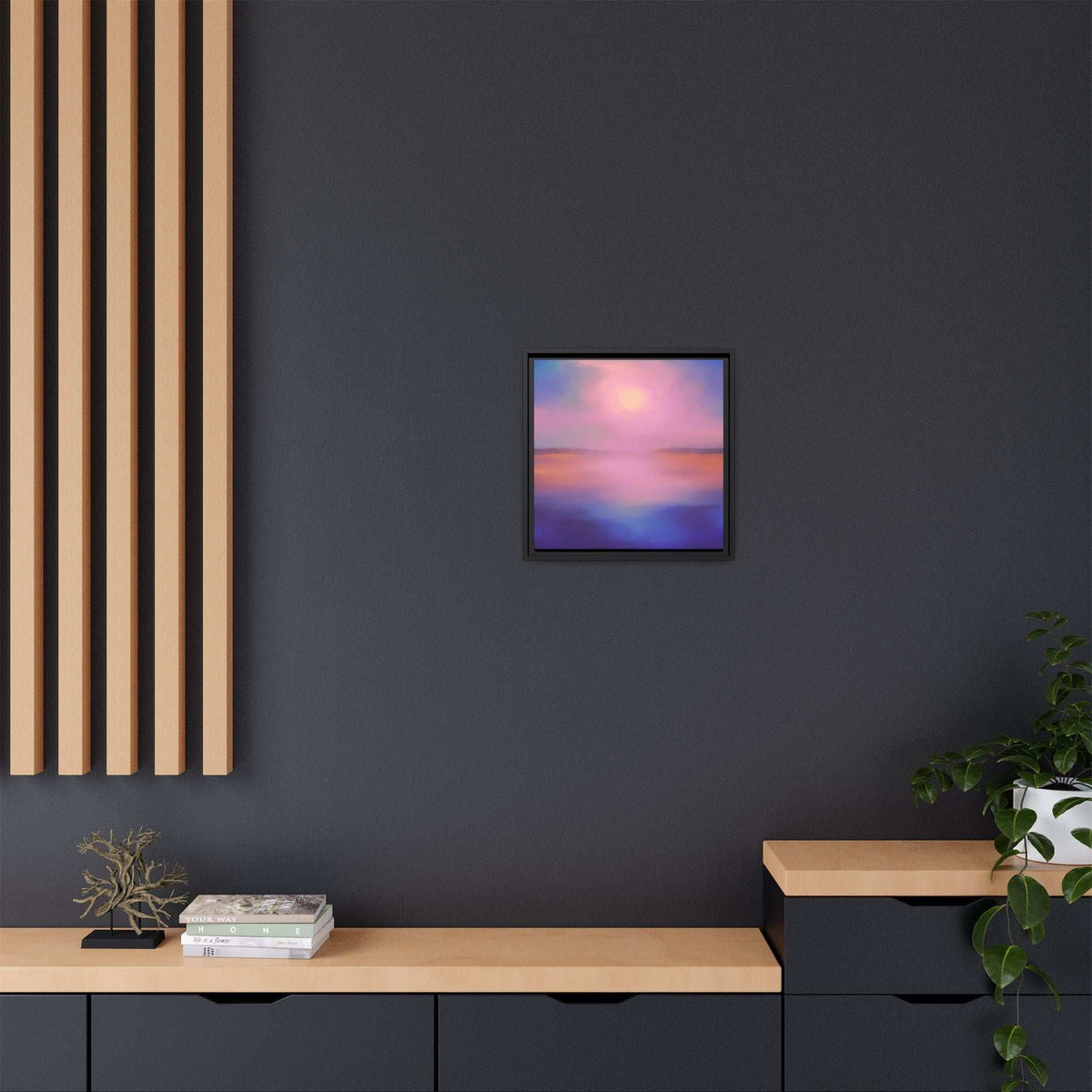 (Wall Decor) Square Matte Canvas Framed