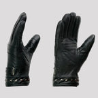 Open Road Women's Touch Tip Leather Motorcycle Gloves