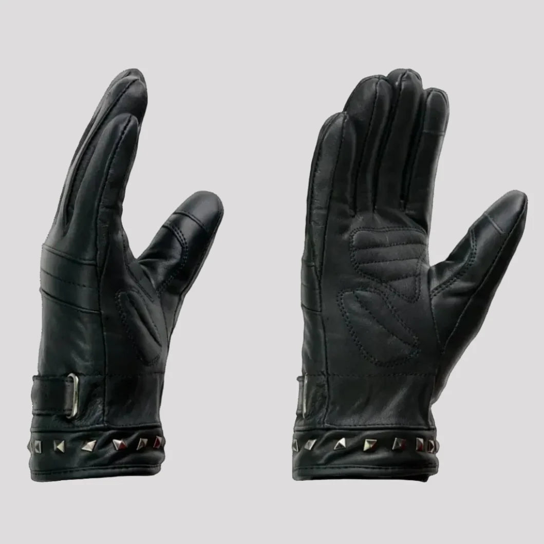Open Road Women's Touch Tip Leather Motorcycle Gloves