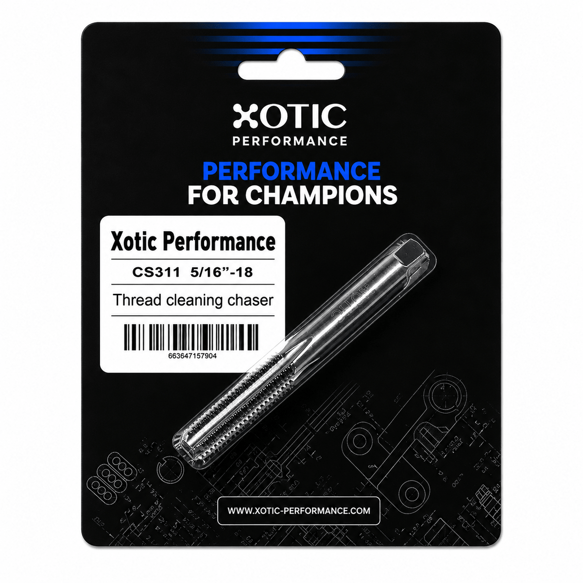 5/16˝-18  x 3.4" Cleaning & Restoration Thread Chaser Tool