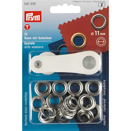 Eyelets And Washers 11mm With Tools 15pc