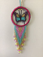 Red and Golden Butterfly Dream Catcher