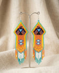 Beaded thunderbird earrings ( Turquoise )