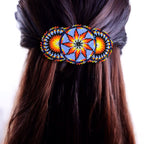 Light Blue Native American Beaded Barrettes