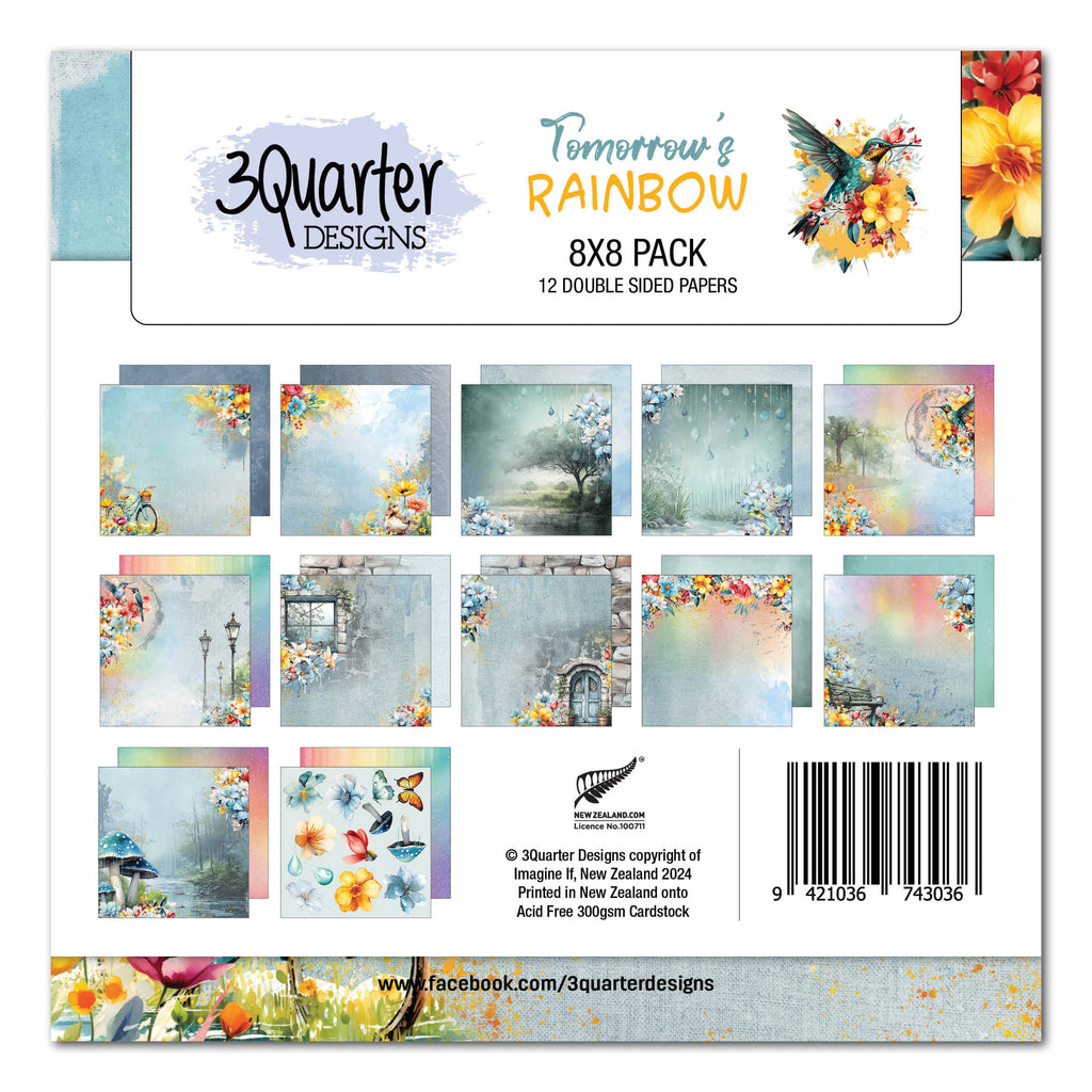 3Quarter Designs Tomorrow's Rainbow 8x8 Paper Pack