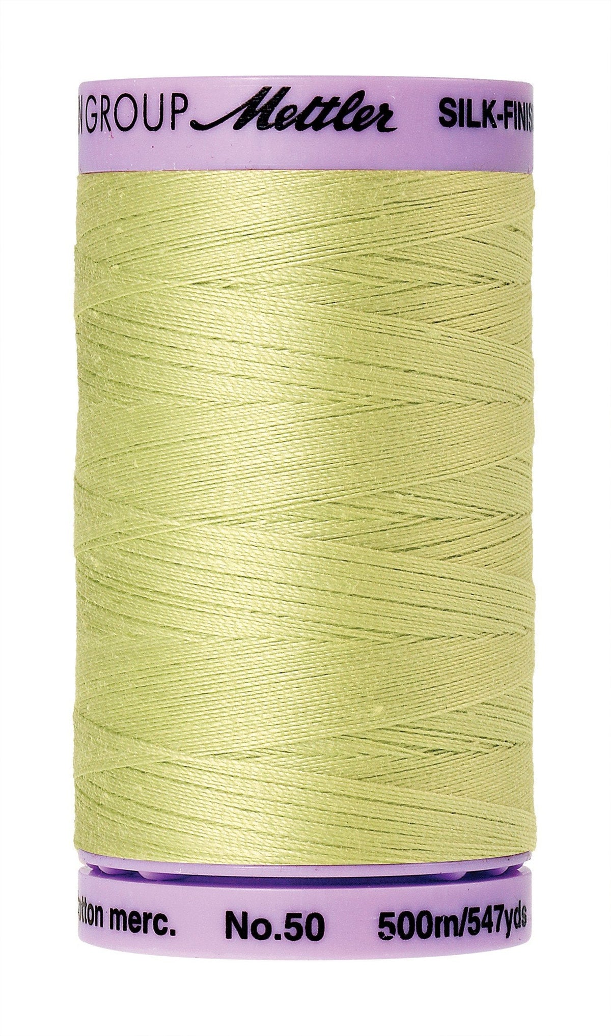 Mettler Silk-Finish - Spring Green - 50wt Solid Cotton Thread 547yd/500m