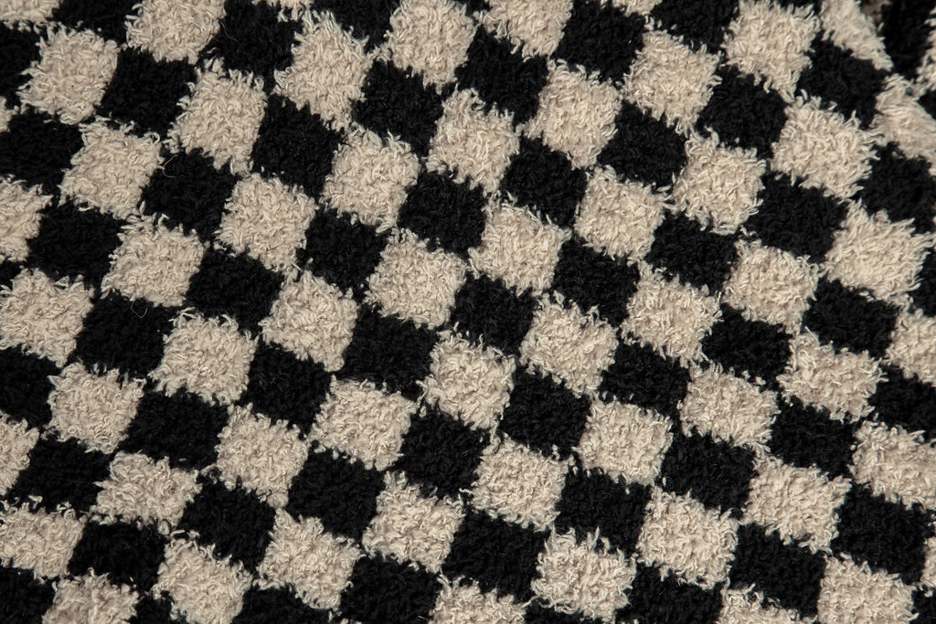 Tap Shoe & Rainy Day Check Print Extended Throw