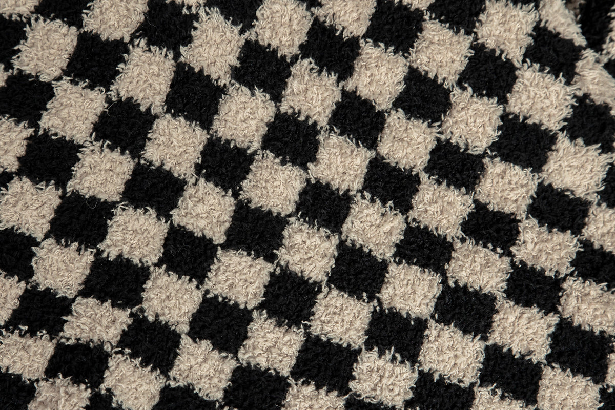 Tap Shoe & Rainy Day Check Print Extended Throw