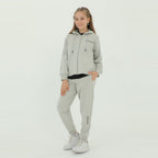 Zip-Up Hoodie Girls Jogger Set