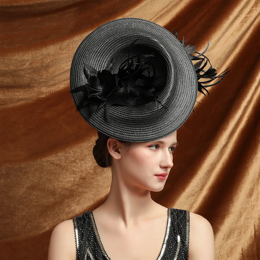 Christmas Sinamay Fascinator Perfect Wedding Hat Unique Derby Party Hat Fashion Church Hats Bride Headband Fascinators for Women
