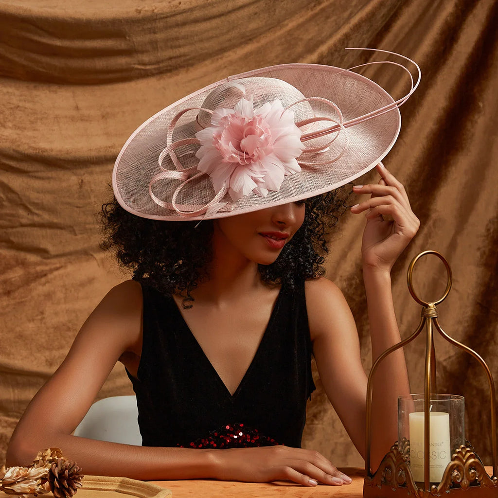 Christmas Sinamay Fascinator Perfect Wedding Hat Unique Derby Party Hat Fashion Church Hats Bride Headband Fascinators for Women