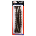 Atlas HO Code 83 24" Radius Curved Snap Track Brown Ties Nickel Silver
