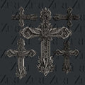 Zuri Designs Ornate Crosses Set 1