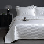 Avignon 3 Pc Light Weight Quilted Comforter Set - Champagne/Dark Grey/Beige/Steel Blue/Burgundy/White/Olive Green/Blush Pink