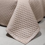 Avignon 3 Pc Light Weight Quilted Comforter Set - Champagne/Dark Grey/Beige/Steel Blue/Burgundy/White/Olive Green/Blush Pink