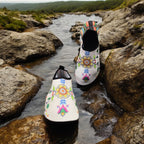 White Bloom Aqua Shoes