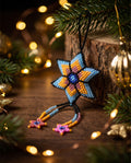 Orange Beaded Glow Star