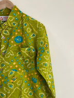 Udaipur Handcrafted Bandhani Tie & Dye Shirt - Green