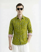 Udaipur Handcrafted Bandhani Tie & Dye Shirt - Green
