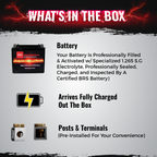 High Performance BRS14AH-BS 2 Year Warranty & Smart Charger / Maintainer Combo Bundle Kit 12v Sealed AGM PowerSports Battery