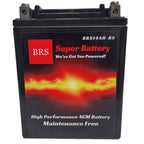 High Performance BRS14AH-BS 2 Year Warranty & Smart Charger / Maintainer Combo Bundle Kit 12v Sealed AGM PowerSports Battery