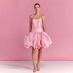 Beautiful Pink Bubble Women Mini Dress