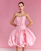 Beautiful Pink Bubble Women Mini Dress